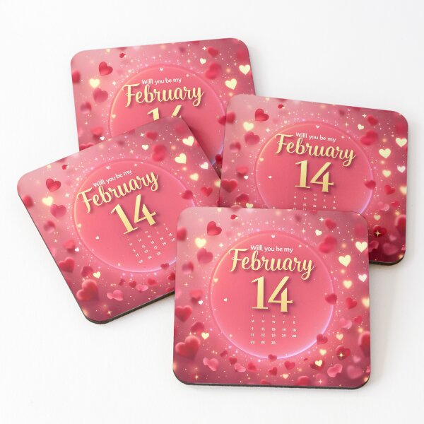 Item preview, "Romantic Valentine's Day Calendar 2026 - Hearts & Love Design" designed and sold by DreamyWallVibes.