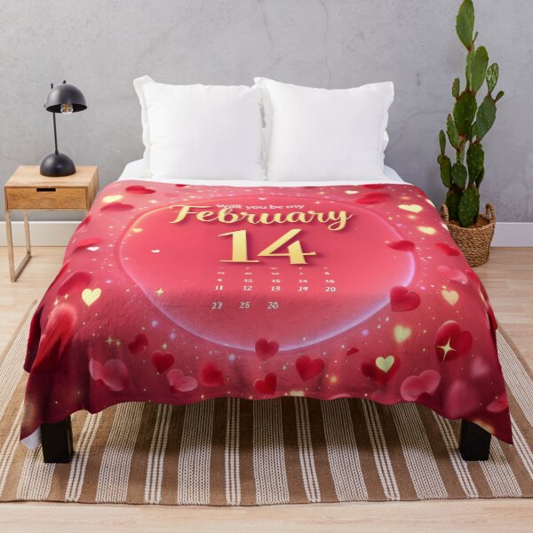 Item preview, "Romantic Valentine's Day Calendar 2026 - Hearts & Love Design" designed and sold by DreamyWallVibes.