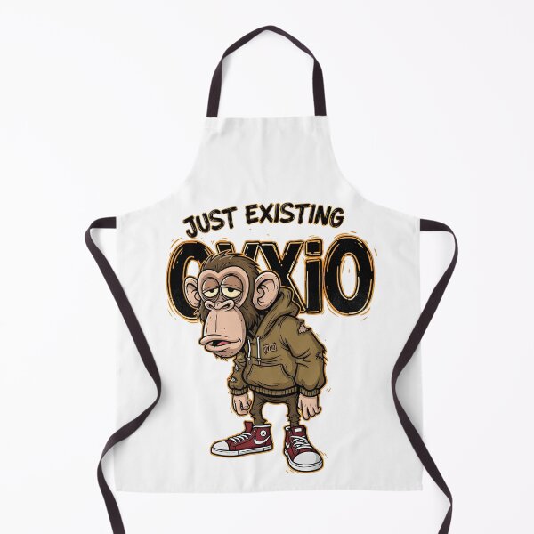 Item preview, Just Existing - Funny Tired Monkey Mood Art designed and sold by OVXIO.