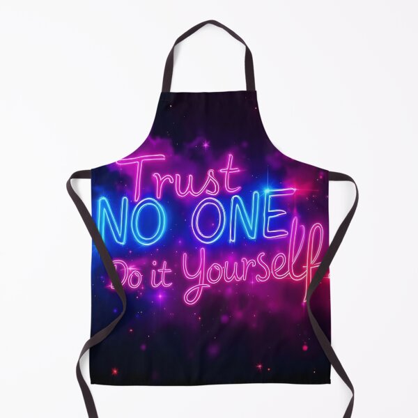 Item preview, Trust No One – Do It Yourself Neon Motivational Quote designed and sold by DreamyWallVibes.