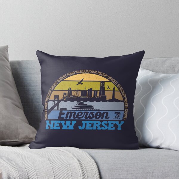 Item preview, Emerson New Jersey Sunset Retro Vintage Local Pride Logo designed and sold by CRHPOD20.