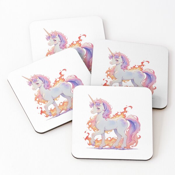 Item preview, Watercolor Fire Unicorn: Elegant Flame Fantasy Art designed and sold by Jagamusubi.