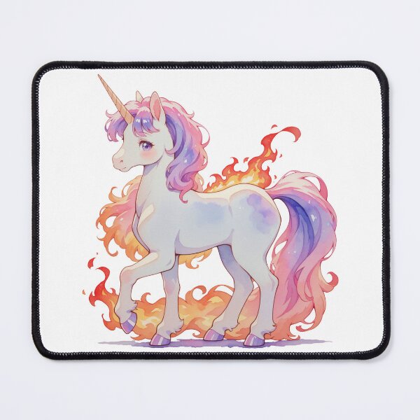 Item preview, Watercolor Fire Unicorn: Elegant Flame Fantasy Art designed and sold by Jagamusubi.