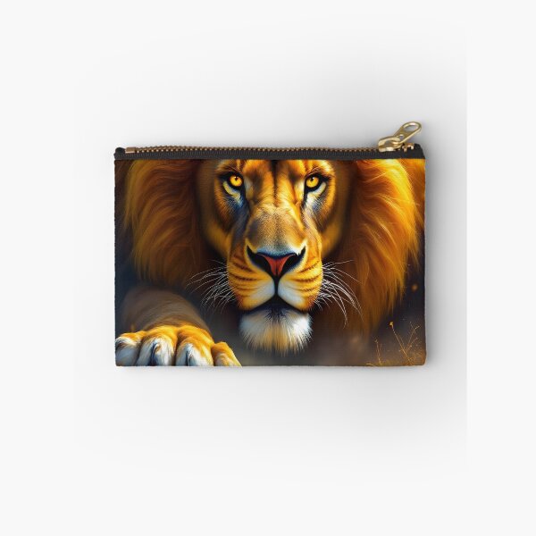 Item preview, Brave Tiny Ant Faces Majestic Lion - We Are All Equal - Epic Courage Wall Art designed and sold by DreamyWallVibes.