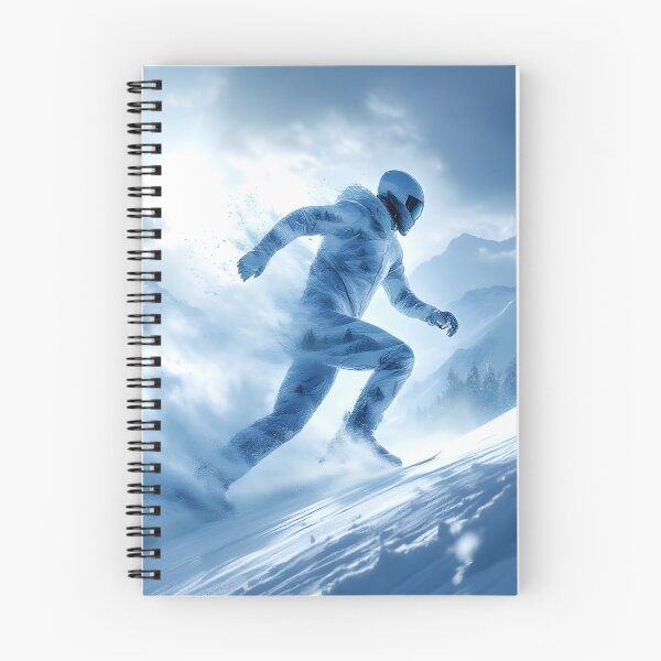 Item preview, Ice Storm Runner – Frozen Mountain Double Exposure Art designed and sold by DreamyWallVibes.