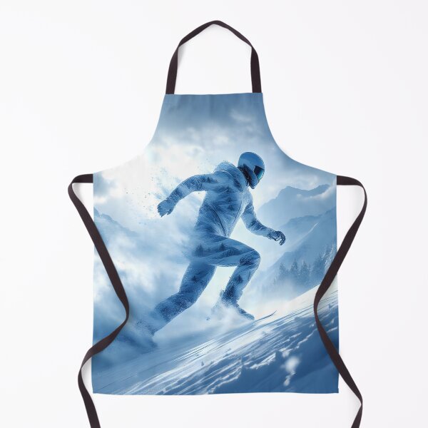 Item preview, Ice Storm Runner – Frozen Mountain Double Exposure Art designed and sold by DreamyWallVibes.