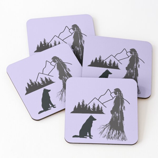 Item preview, Native American Woman With Wolf designed and sold by Rockyctees.