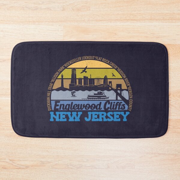 Item preview, Englewood Cliffs New Jersey Sunset Retro Vintage Local Pride Logo designed and sold by CRHPOD20.