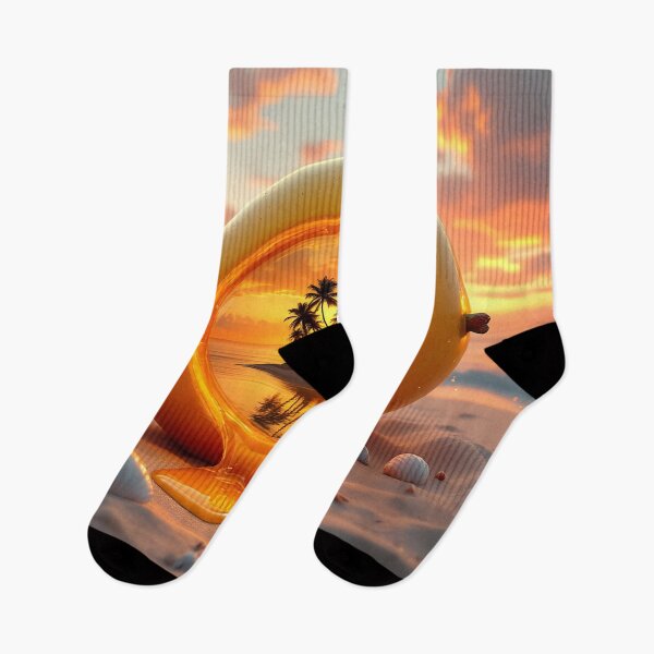 Item preview, Mango Tropical Sunset Portal – Surreal Island Glow Art designed and sold by DreamyWallVibes.
