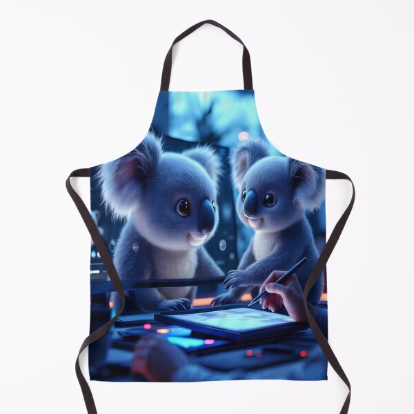 Item preview, Cute Koala in Futuristic Digital Art Studio designed and sold by DreamyWallVibes.