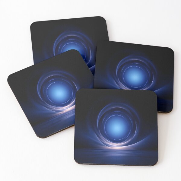 Item preview, Blue Energy Core – Abstract Futuristic Glow Art designed and sold by DreamyWallVibes.