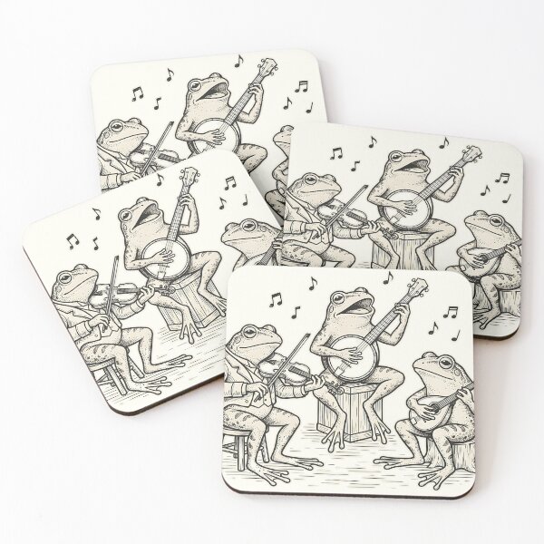 Item preview, Frog Musicians 90s designed and sold by kittyonmyofoot.