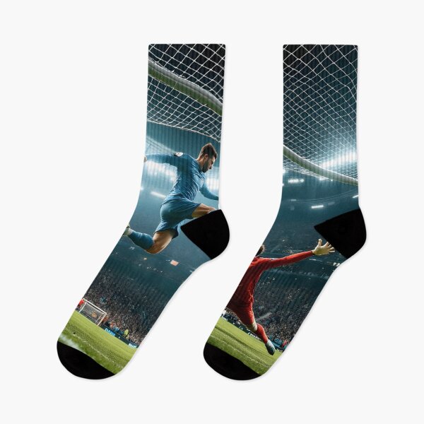 Item preview, Soccer High Kick Goal | Epic Football Action Art designed and sold by DreamyWallVibes.