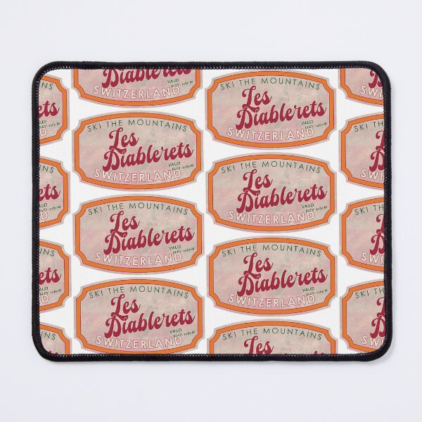 Item preview, Les Diablerets, Switzerland, Vaud, Ski, textured skiing badge designed and sold by Wanderful-roads.