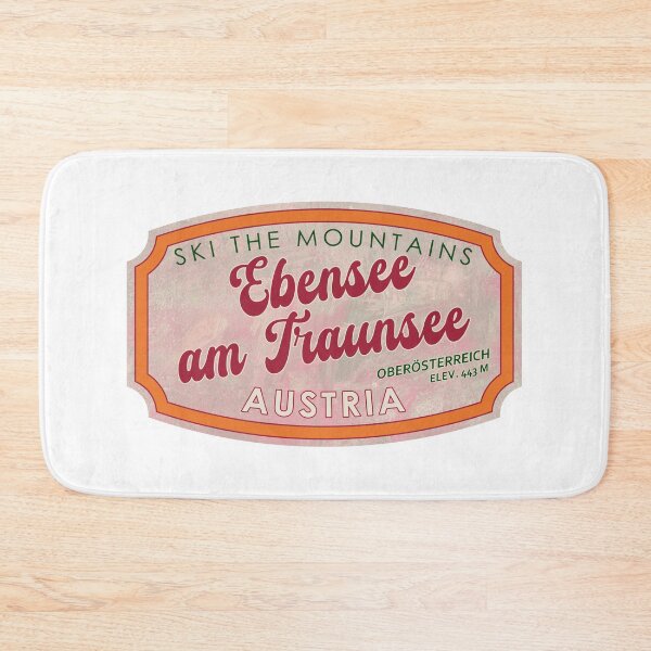 Item preview, Ebensee am Traunsee, Austria, Oberösterreich, Ski, textured skiing badge designed and sold by Wanderful-roads.