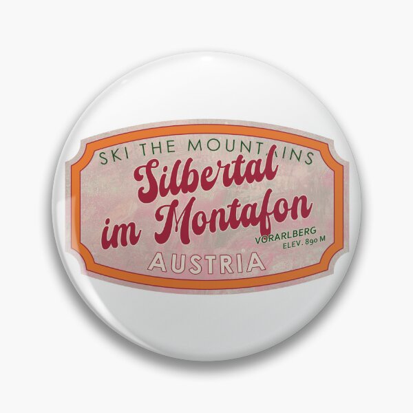 Item preview, Silbertal im Montafon, Austria, Vorarlberg, Ski, textured skiing badge designed and sold by Wanderful-roads.