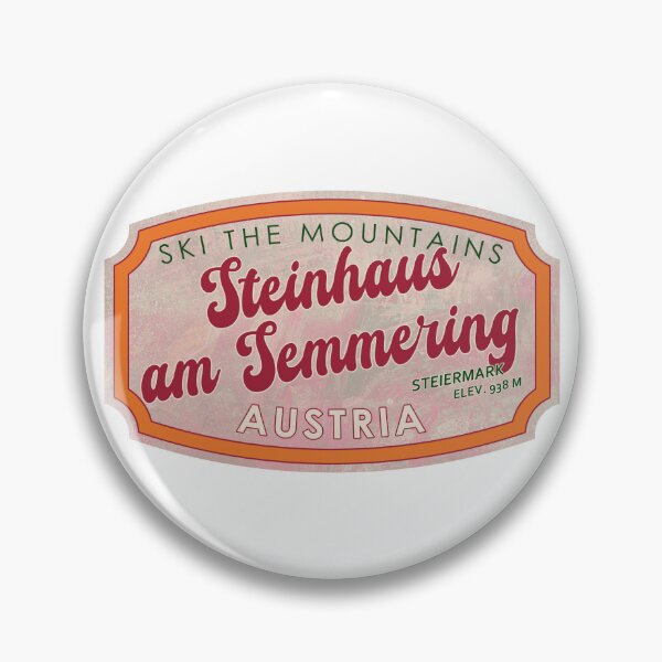 Artikelvorschau, Steinhaus am Semmering, Österreich, Steiermark, Ski, strukturiertes Skiabzeichen entworfen und verkauft von Wanderful-roads.