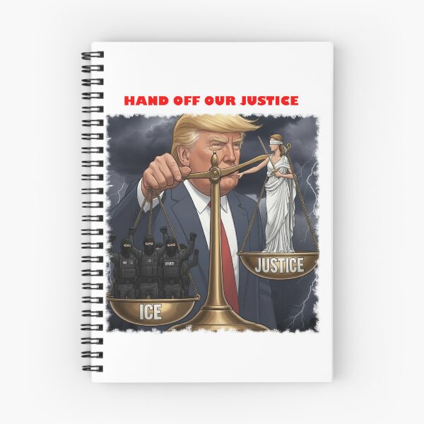 Item preview, HANDS OFF OUR JUSTICE - Trump political satire art designed and sold by K-O-Bold.
