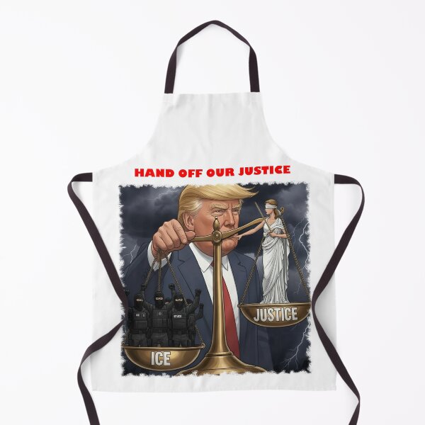 Item preview, HANDS OFF OUR JUSTICE - Trump political satire art designed and sold by K-O-Bold.