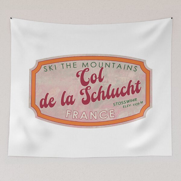 Item preview, Col de la Schlucht, France, Stosswihr, Ski, textured skiing badge designed and sold by Wanderful-roads.