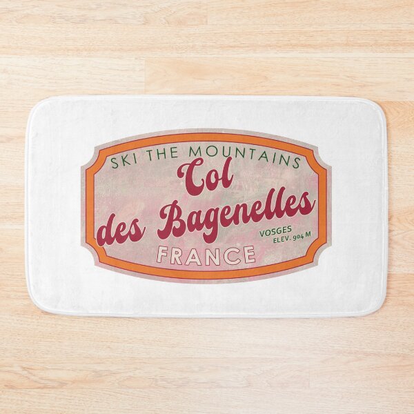 Item preview, Col des Bagenelles, France, Vosges, Ski, textured skiing badge designed and sold by Wanderful-roads.