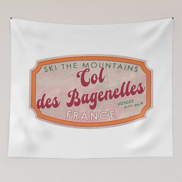 Item preview, Col des Bagenelles, France, Vosges, Ski, textured skiing badge designed and sold by Wanderful-roads.