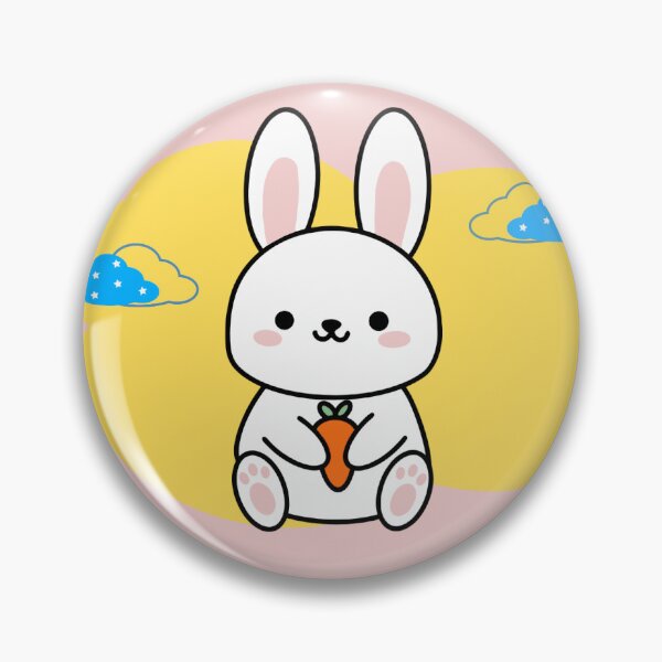 Item preview, Cute Bunny Holding Carrot designed and sold by RamboDesignHub.