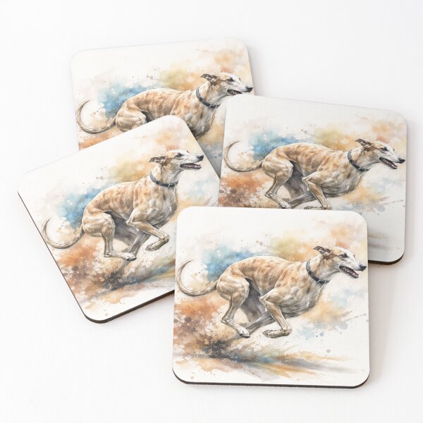 Item preview, Greyhound Watercolor – Running Sighthound Dog Art designed and sold by Darlin8888.