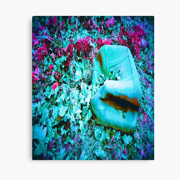 Trash left behind in nature Canvas Print