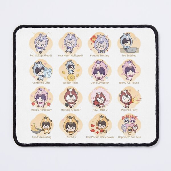 Item preview, Love and Deepspace Horse Boys Emojis designed and sold by Otakubunny.
