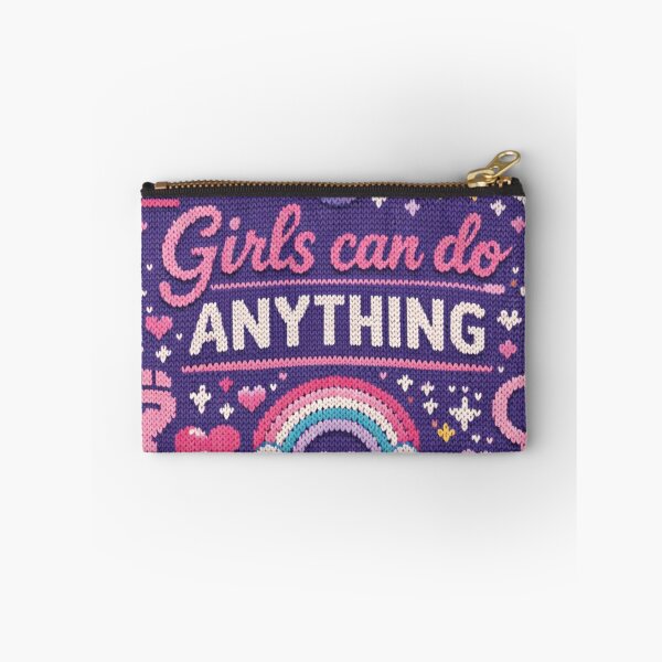 Item preview, Girls Can Do Anything Empowerment Knitting Pattern Design designed and sold by Mauswohn.