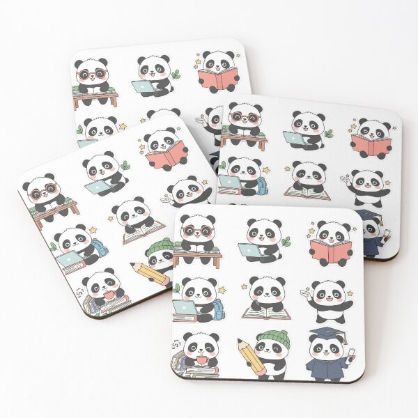 Item preview, Cute Study Panda Sticker Pack – Kawaii Student Panda Laptop, Graduation & Back to School Stickers designed and sold by snaperos.