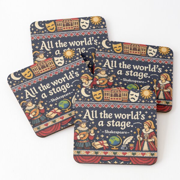 Item preview, Shakespeare All The World's A Stage Knitting Pattern Design designed and sold by Mauswohn.