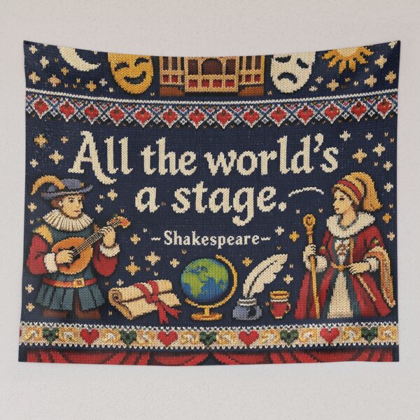 Item preview, Shakespeare All The World's A Stage Knitting Pattern Design designed and sold by Mauswohn.