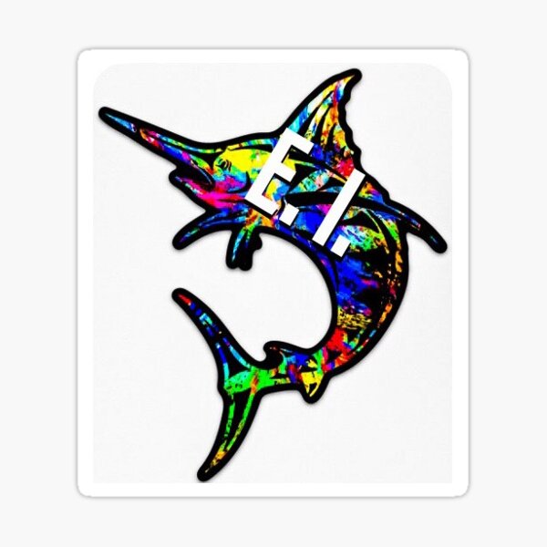 Ugly Fish blue marlin Sticker
