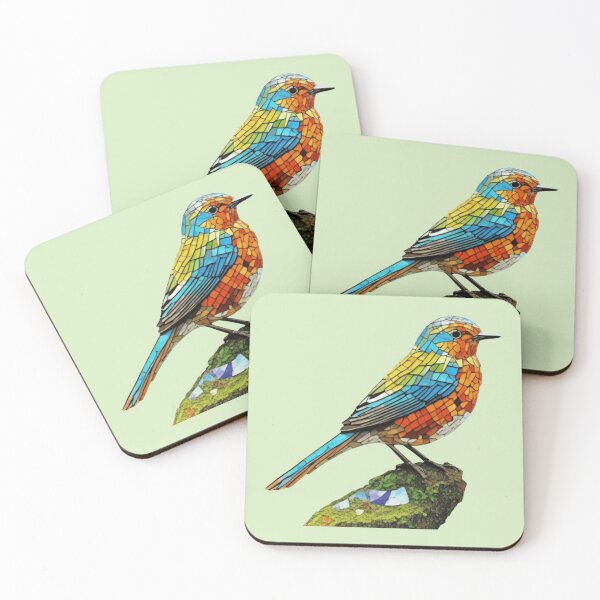 Item preview, bird on the stone mosaic designed and sold by designmari.
