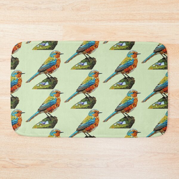 Item preview, bird on the stone mosaic designed and sold by designmari.
