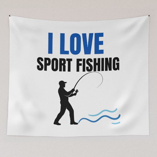 Item preview, I Love Sport Fishing – Bold Angler Statement Shirt for True Fishermen designed and sold by ShocolateSantos.