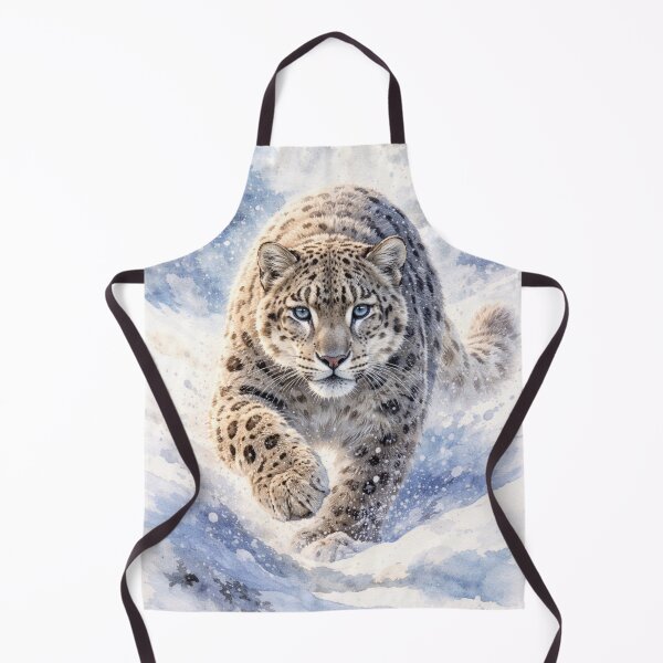 Item preview, Snow Leopard Watercolor – Majestic Winter Wildlife Art designed and sold by Darlin8888.
