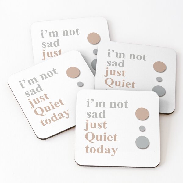 Item preview, Quiet Today, Not Sad — Minimal Emotional Typography designed and sold by MadCatDesign77.