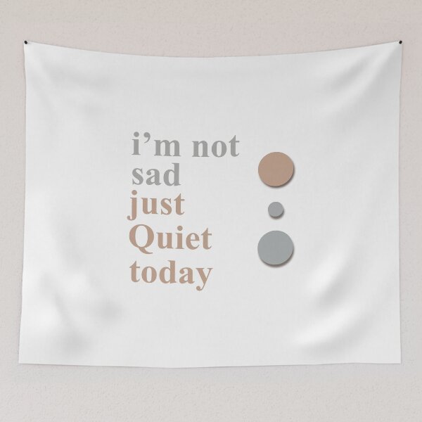 Item preview, Quiet Today, Not Sad — Minimal Emotional Typography designed and sold by MadCatDesign77.