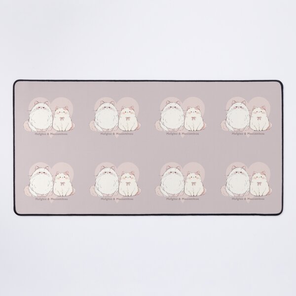 Item preview, Mofgino & Moccominou - Fluffy Cat Love Heart designed and sold by mofmof-design.