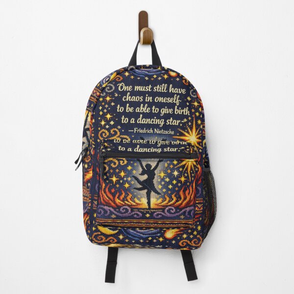 Item preview, Nietzsche Dancing Star Chaos Quote Knitting Pattern Design designed and sold by Mauswohn.