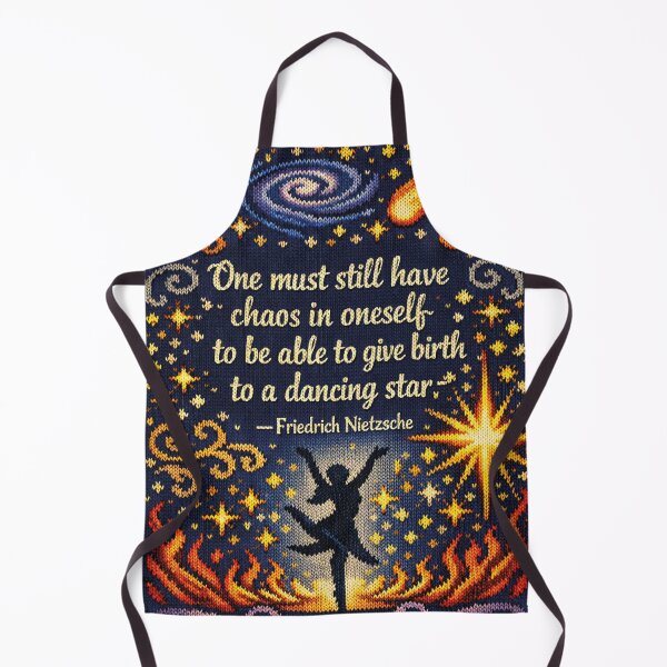 Item preview, Nietzsche Dancing Star Chaos Quote Knitting Pattern Design designed and sold by Mauswohn.