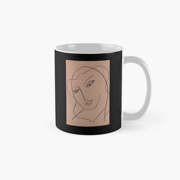 Item preview, Etude Pour La Vierge Tete Voilee by Henri Matisse: Minimalist Line Portrait designed and sold by artofuniverse.