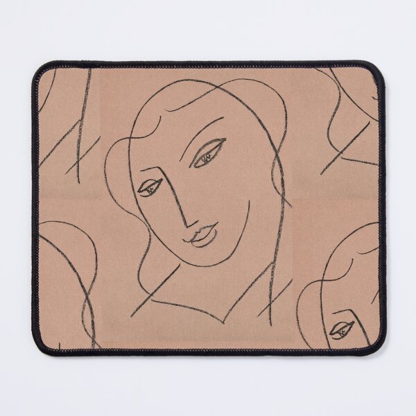 Item preview, Etude Pour La Vierge Tete Voilee by Henri Matisse: Minimalist Line Portrait designed and sold by artofuniverse.
