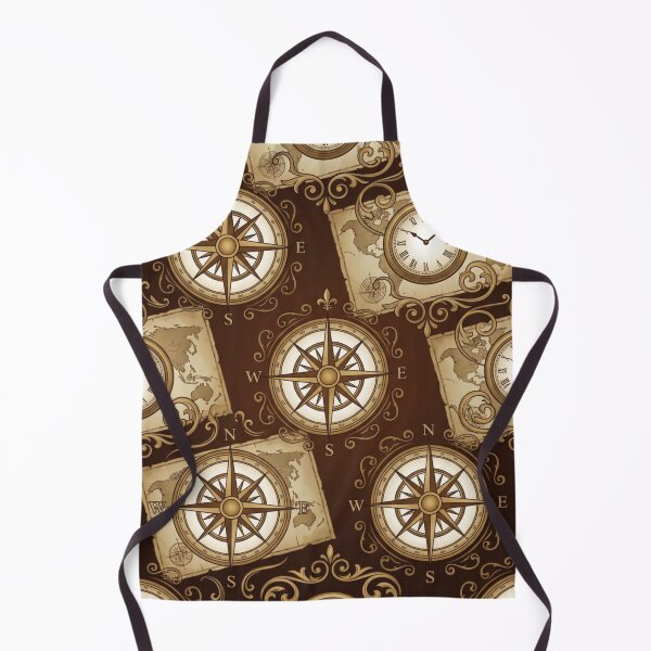 Item preview, Vintage Nautical Compass and Pocket Watch Pattern designed and sold by DGtaLrtcom.