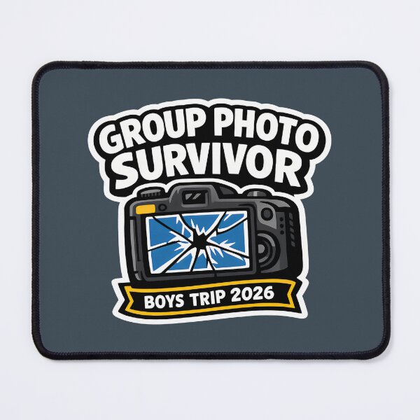 Item preview, Group Photo Survivor Boys Trip 2026 Funny Travel Photography Jokes designed and sold by SplashTastic.