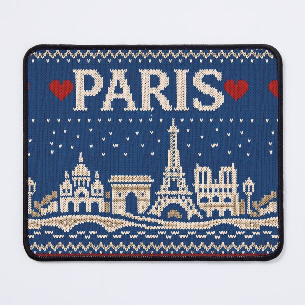 Item preview, Paris skyline landmark in a cozy knit pattern design designed and sold by Mauswohn.
