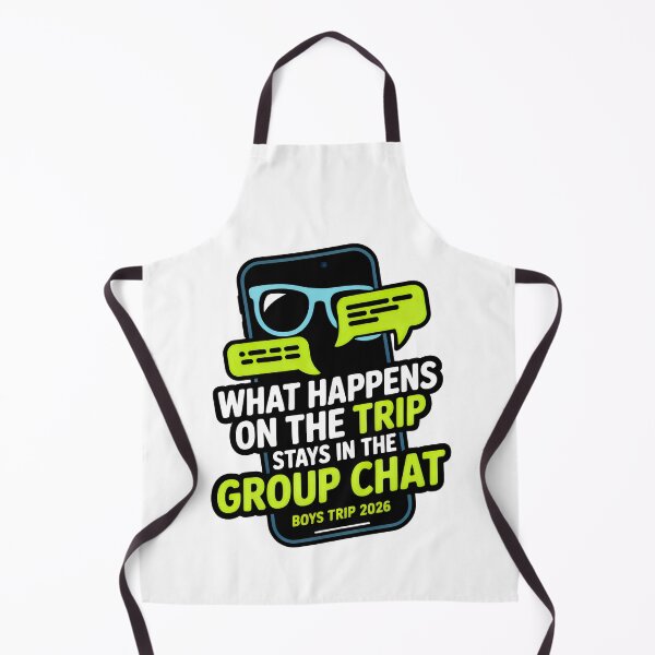 Item preview, What Happens on the Trip Stays in the Group Chat Funny Quotes Digital Culture designed and sold by SplashTastic.